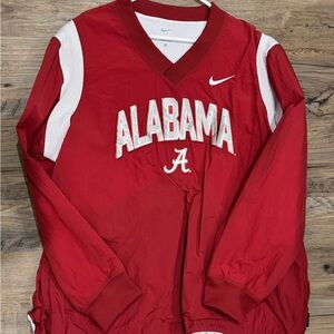 Nike Alabama XL windbreaker pullover V-neck crimson red vintage breathable